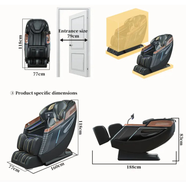 Масажне крісло XZERO  LS39 Premium Black